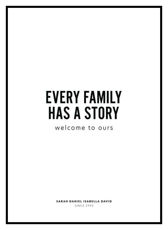 Family Story No1 personlig plakat (50x70 cm) - Poster Store