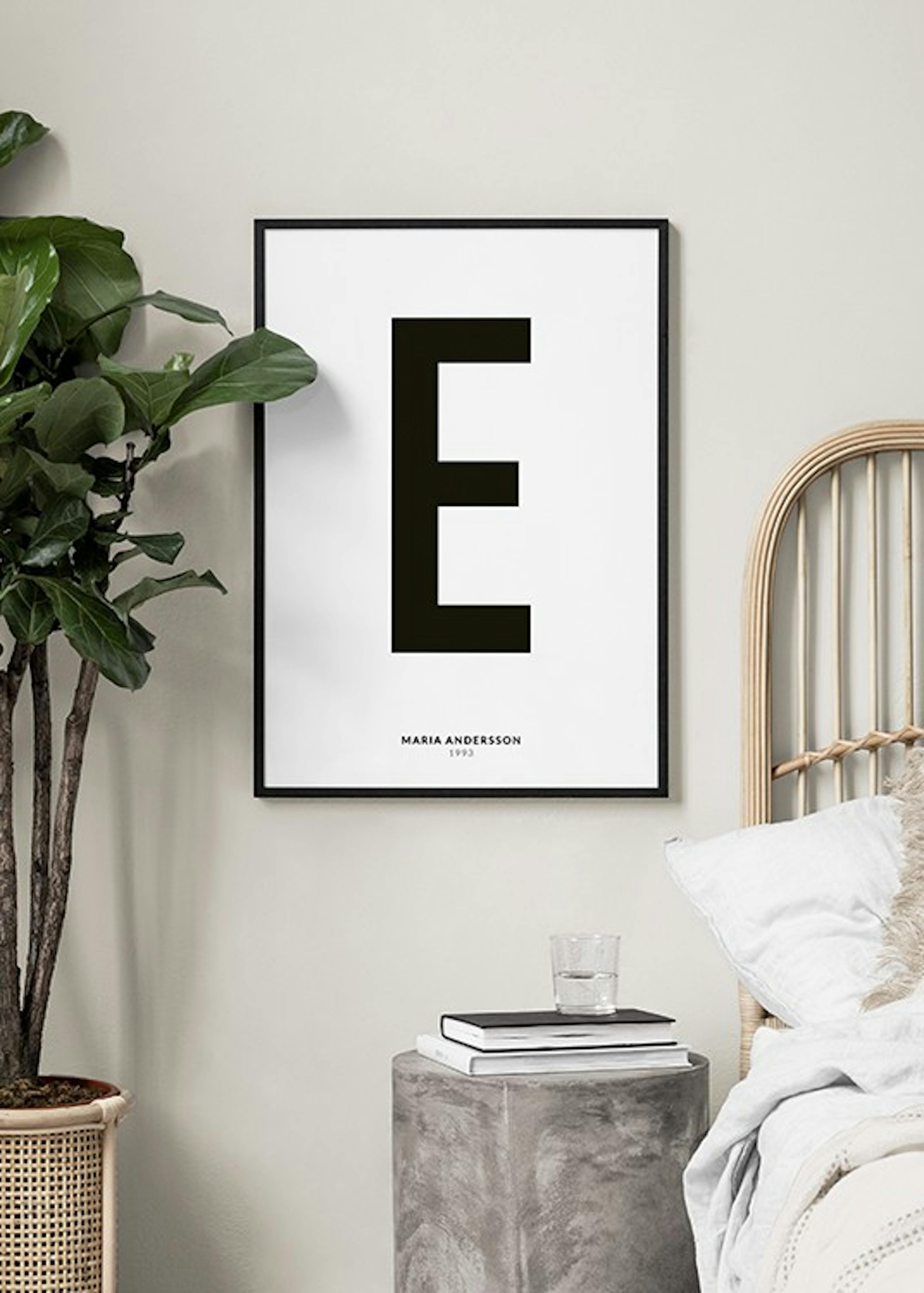 La mia lettera E poster personalizzato thumbnail