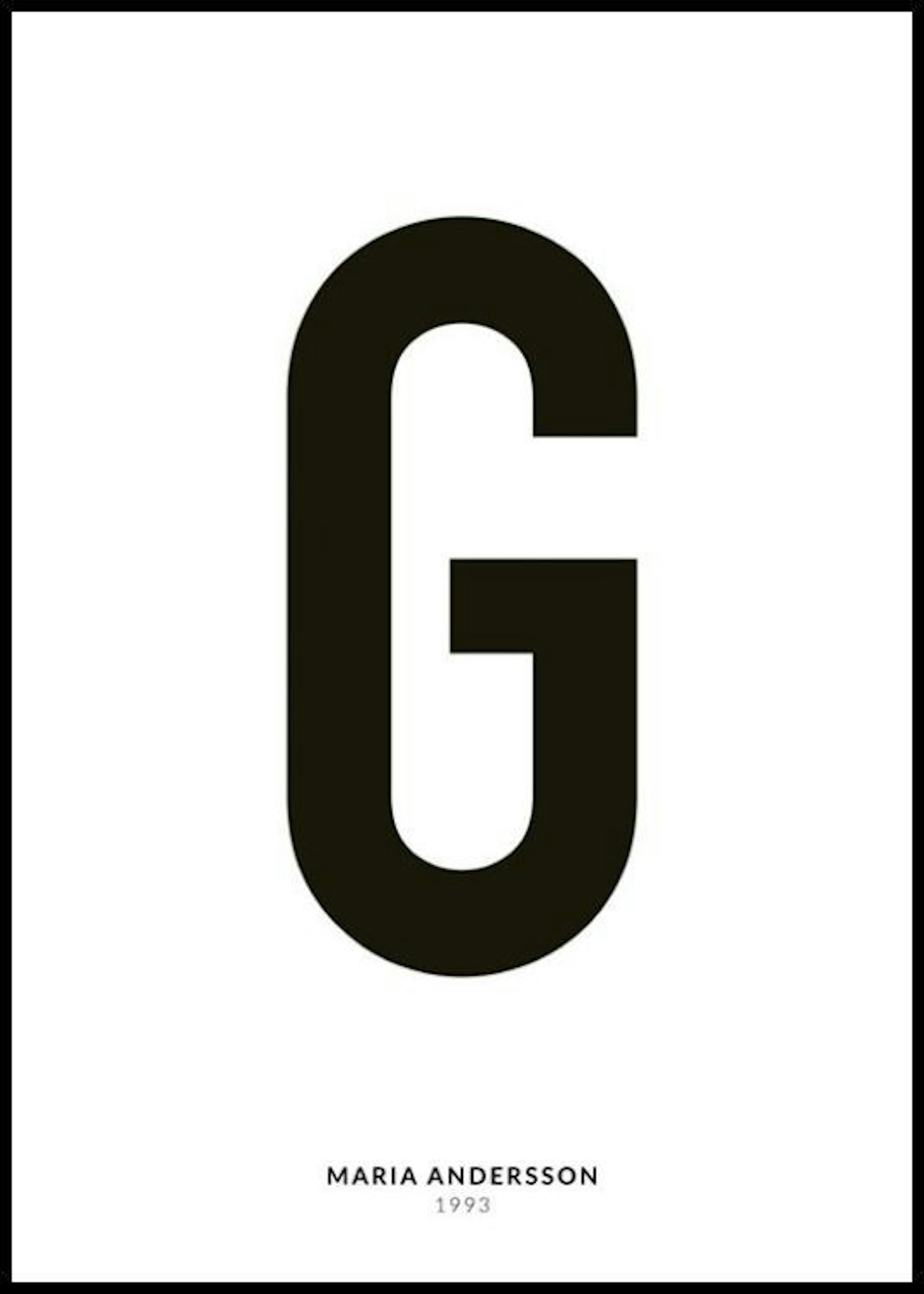 Kirjaimeni G, persoonallinen juliste thumbnail