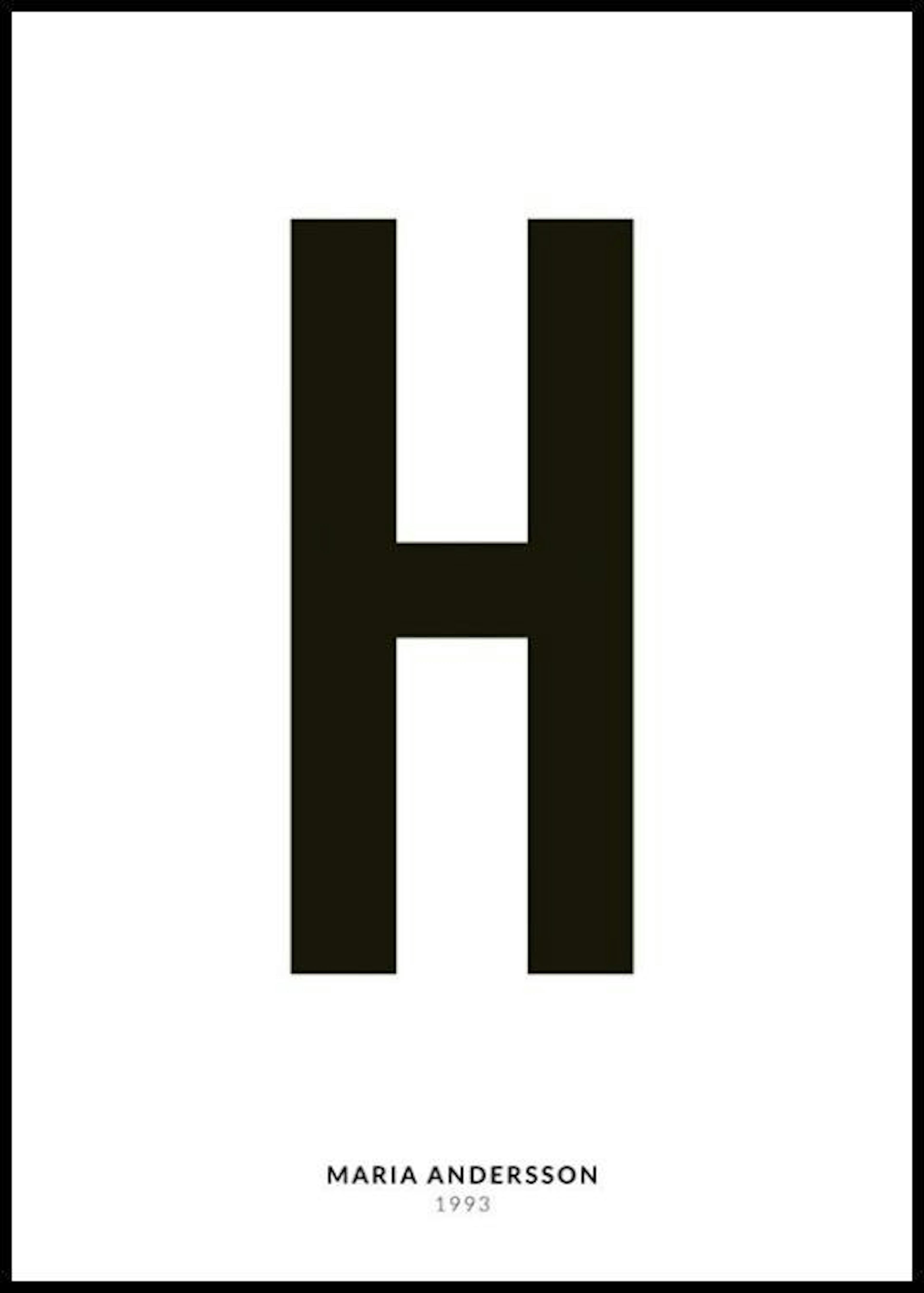 Moja litera H Plakat Personalizowany thumbnail