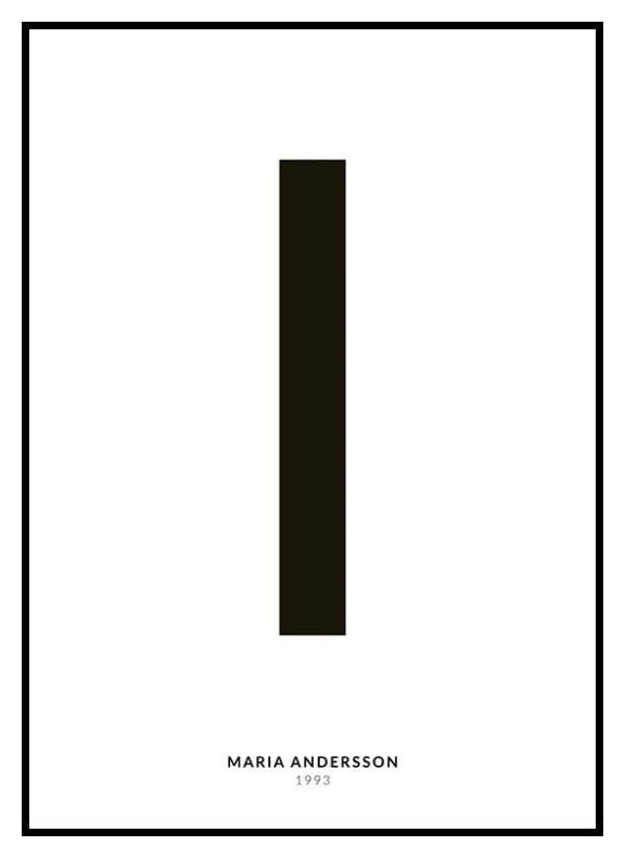 Ma Lettre I Poster Personnalisé (50x70 cm) - Poster Store
