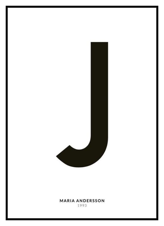 My Letter J Personal Poster (50x70 cm) - Poster Store