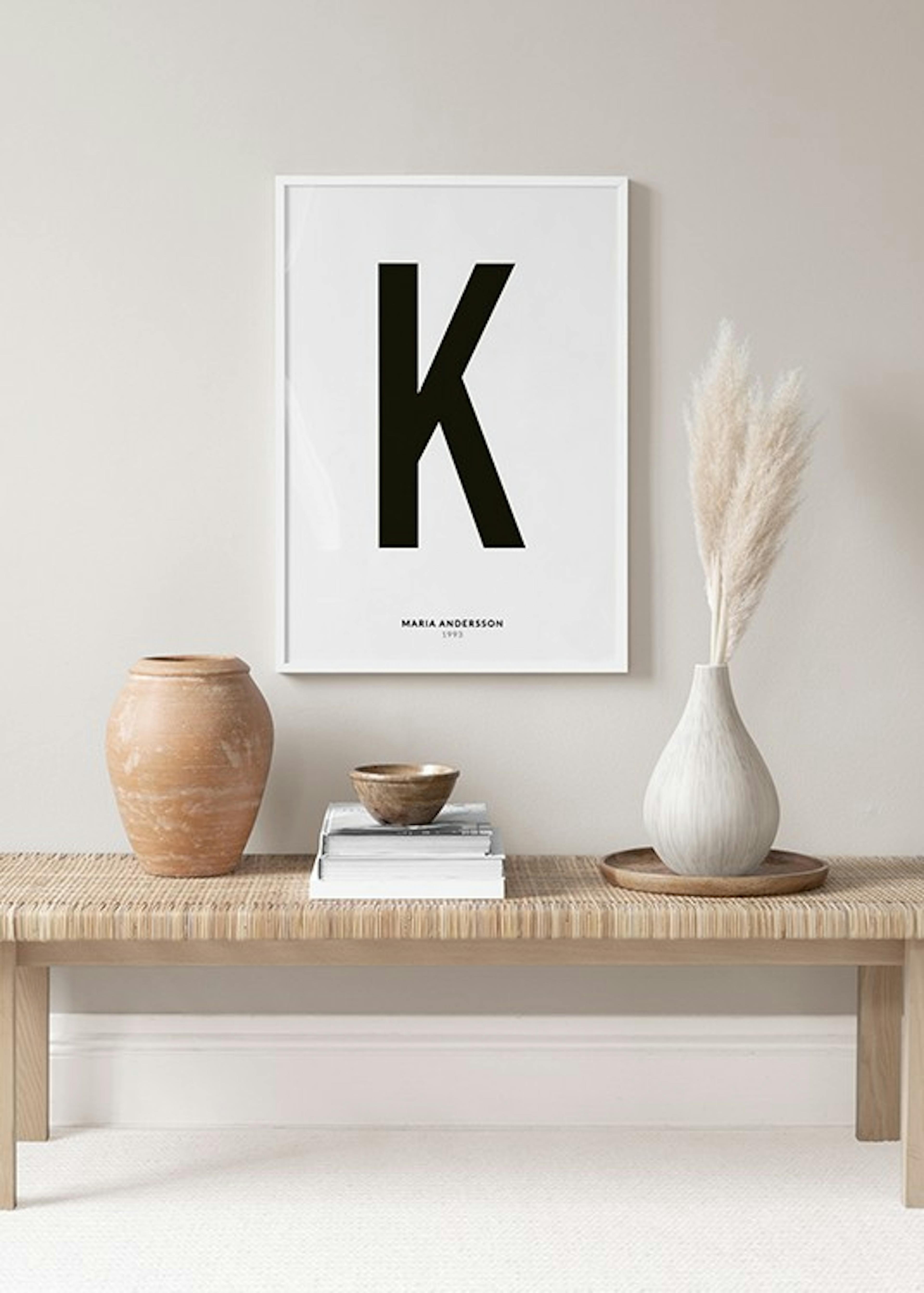 La mia lettera K poster personalizzato thumbnail