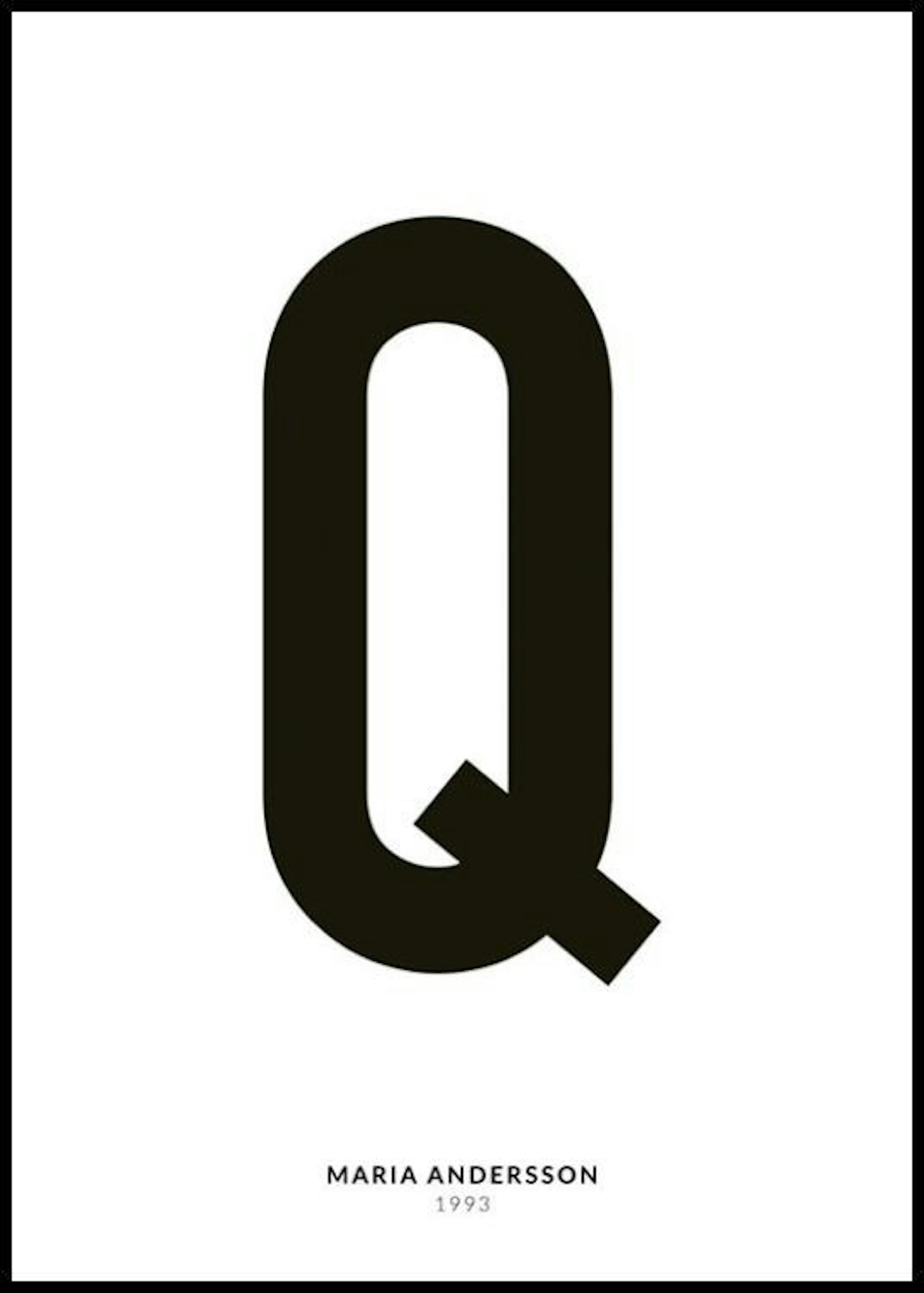 Mit Q-bogstav personlig plakat thumbnail