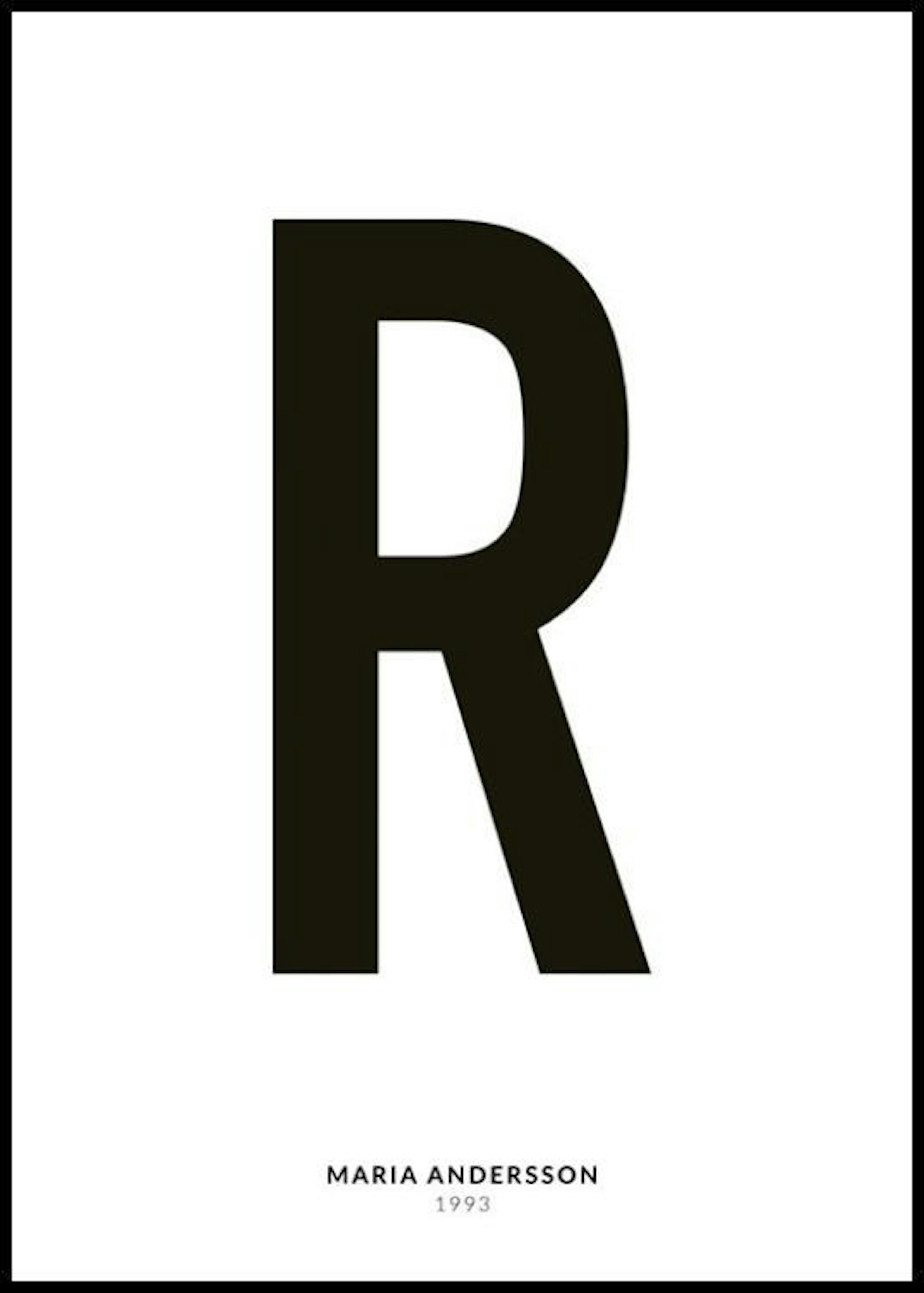 Moja litera R Plakat Personalizowany thumbnail