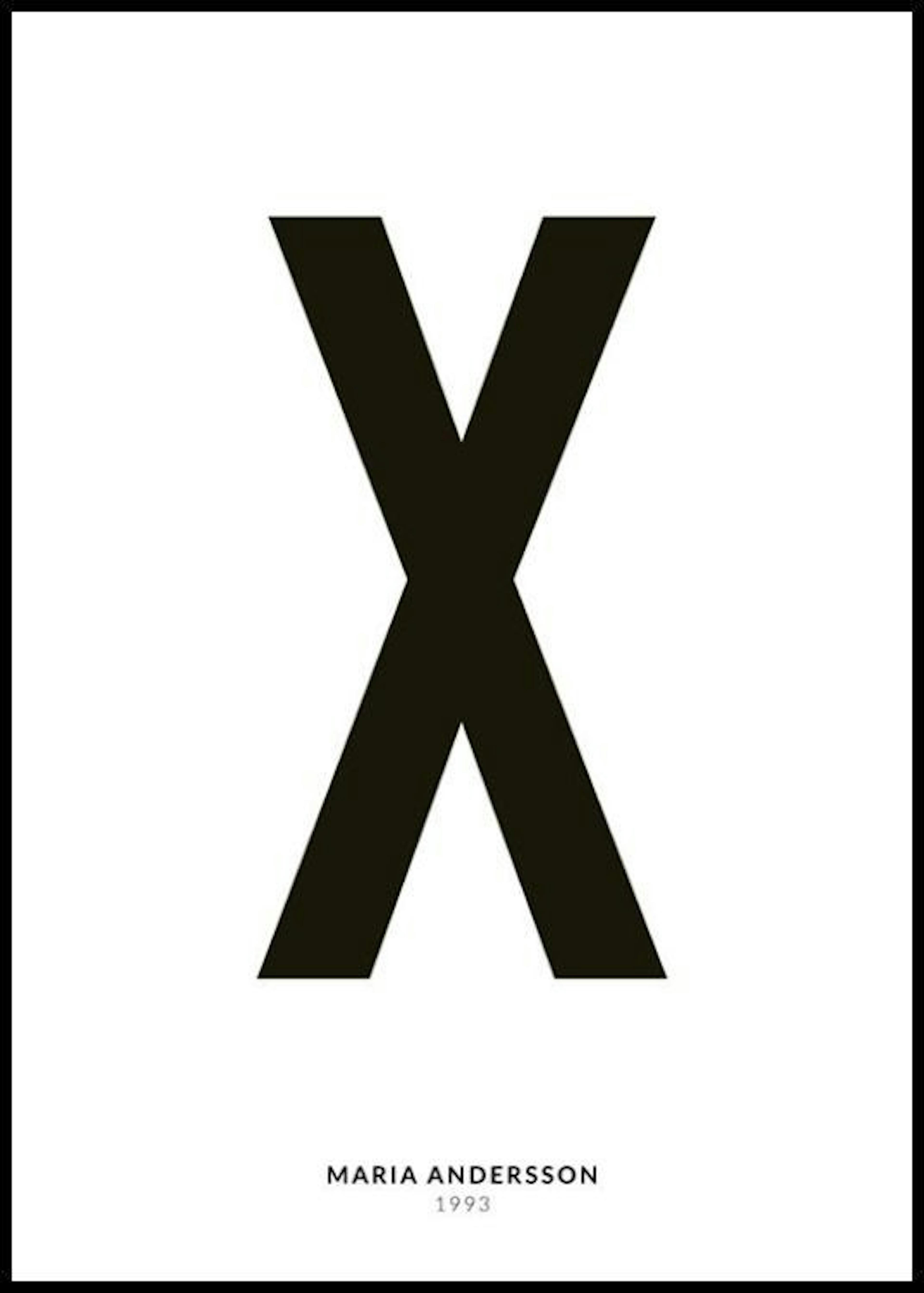 Moja litera X Plakat Personalizowany thumbnail