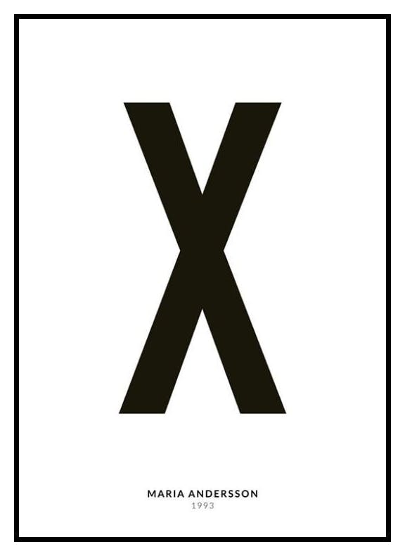 My Letter X Personal Poster (30x40 cm) - Poster Store