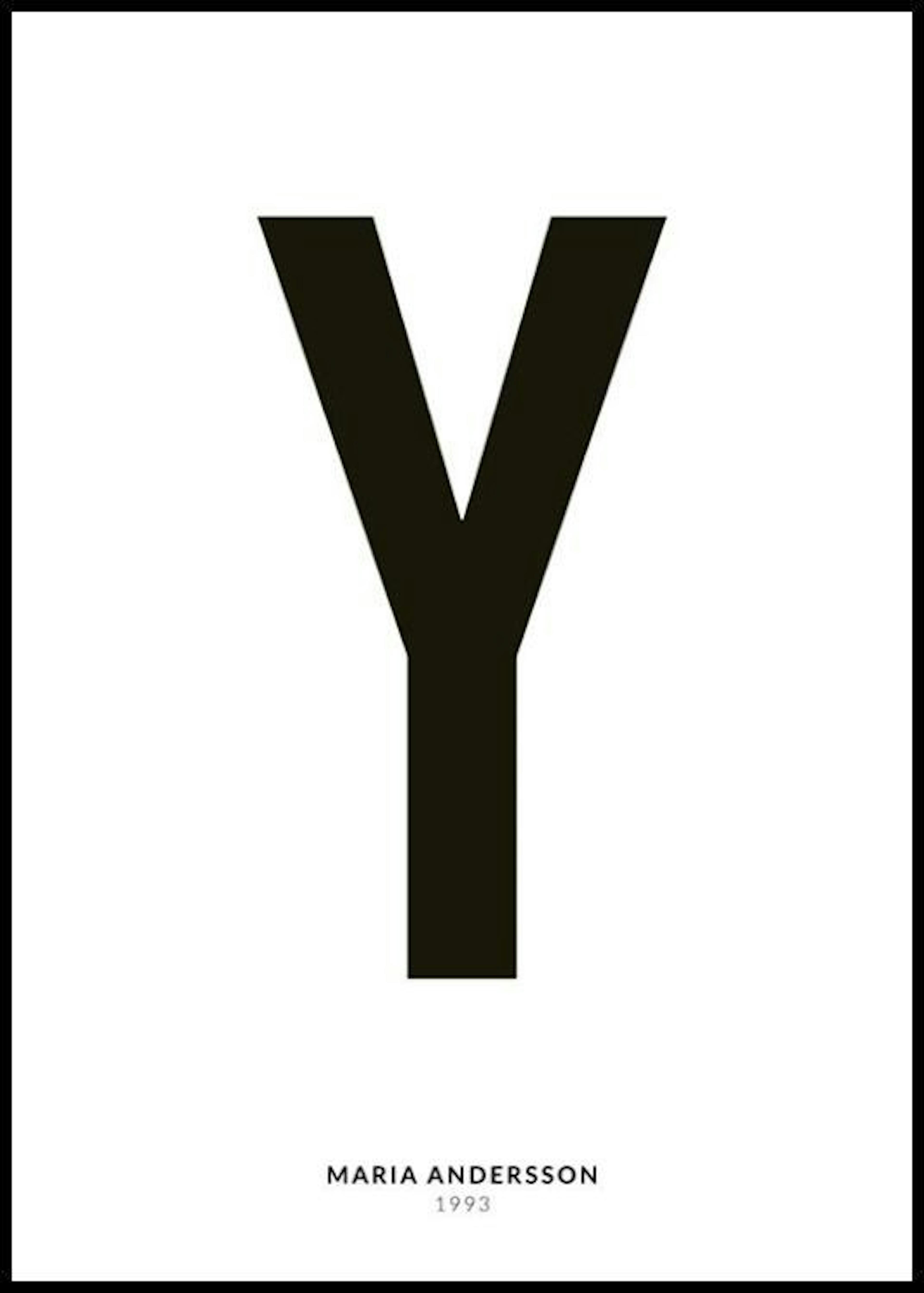 „Y” betűm Személyre Szabott Poszter thumbnail