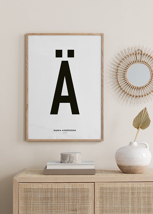 My Letter Ä Personal Poster (30x40 cm) - Poster Store