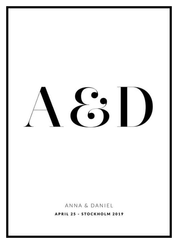 Le nostre lettere poster personalizzato (50x70 cm) - Poster Store