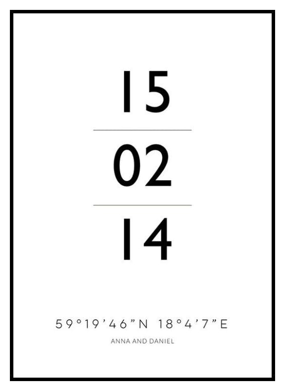 L'appuntamento bianco poster personalizzato (50x70 cm) - Poster Store