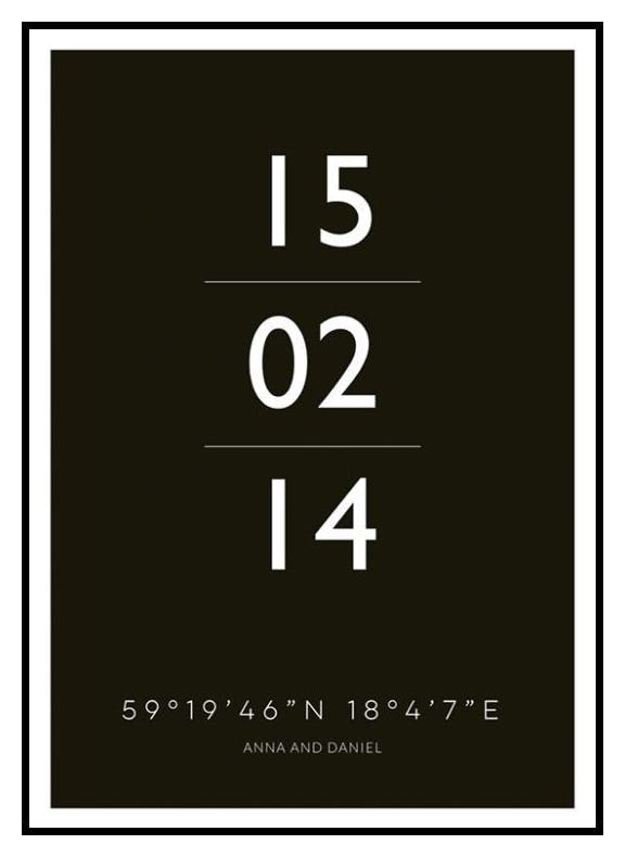 The Date Black Personal Poster (50x70 cm) - Poster Store