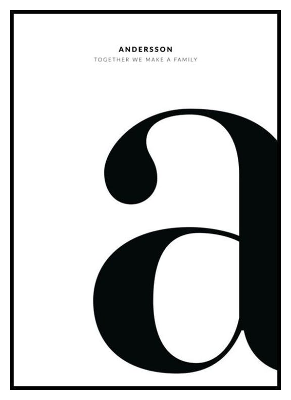 Letter A Personal Poster (50x70 cm) - Poster Store