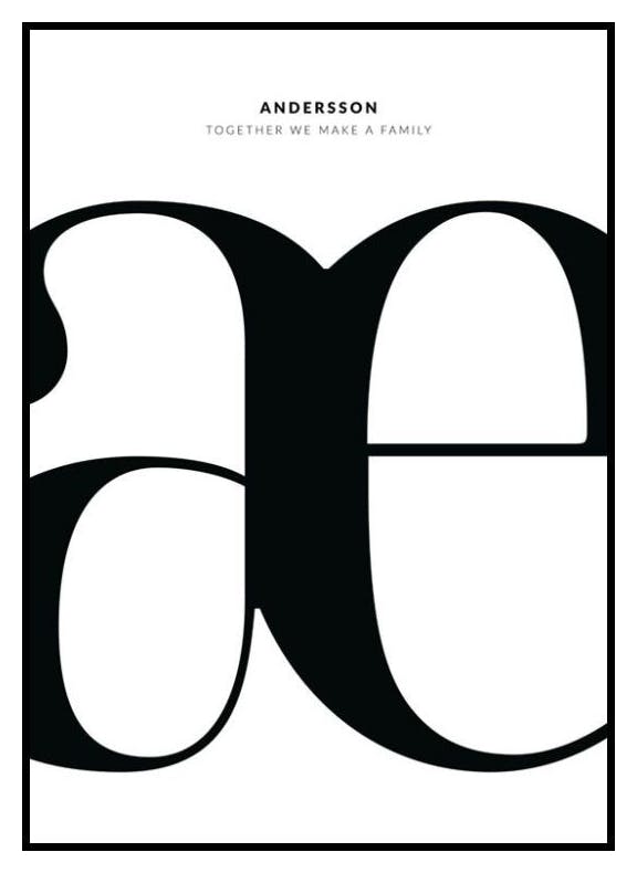 Lettera AE poster personalizzato (50x70 cm) - Poster Store