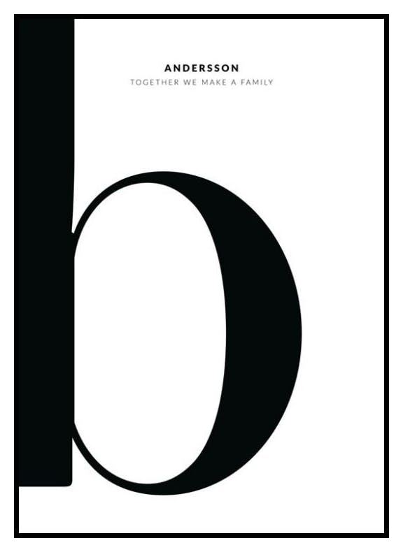 Lettera B poster personalizzato (50x70 cm) - Poster Store