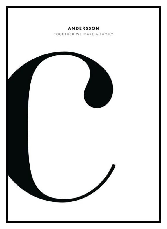 Lettera C poster personalizzato (30x40 cm) - Poster Store