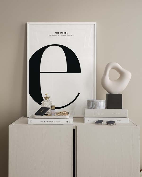Letter E Personal Poster (30x40 cm) - Poster Store