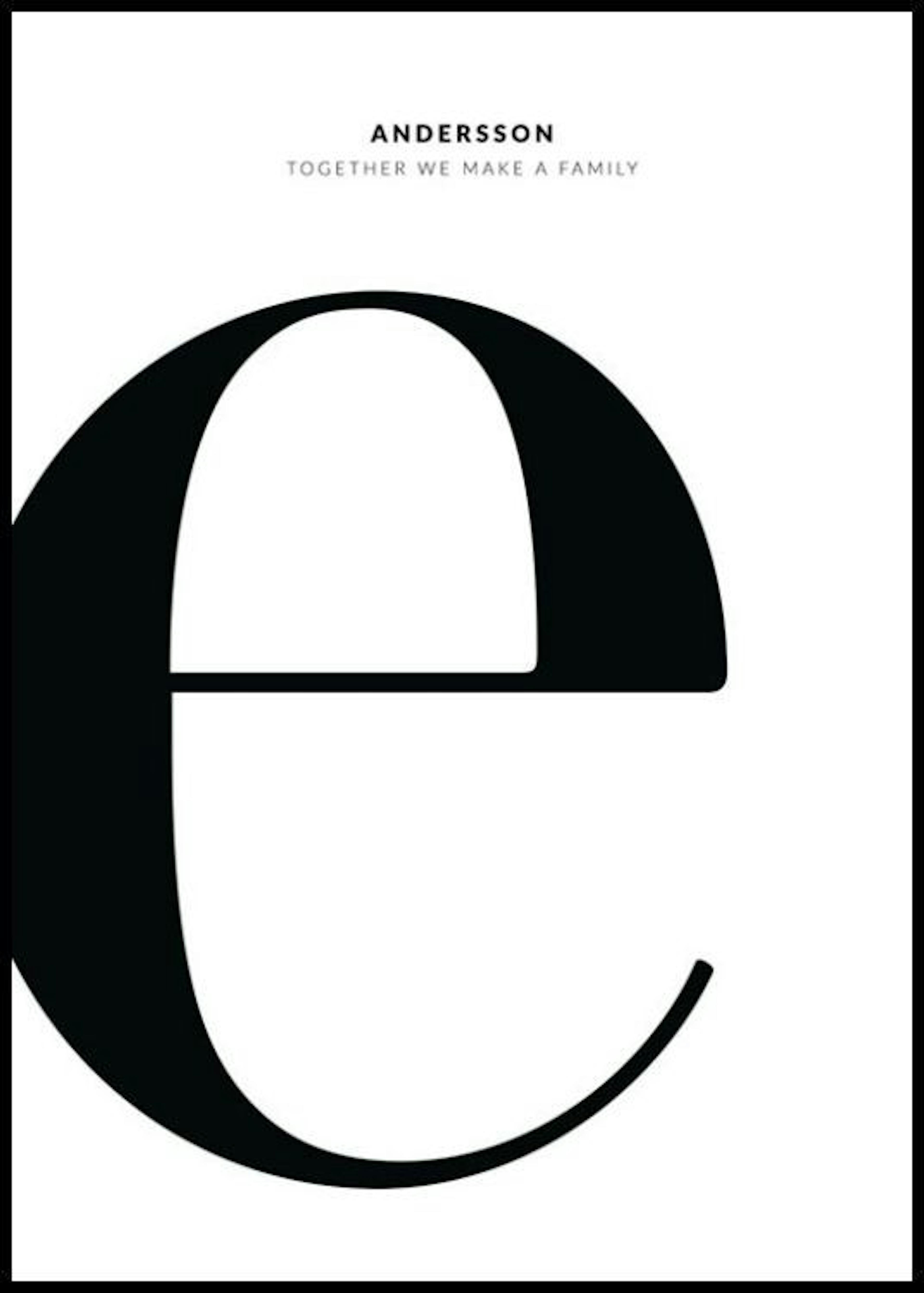 „E” betű Személyre Szabott Poszter thumbnail
