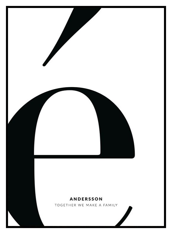 Lettre É Poster Personnalisé (30x40 cm) - Poster Store