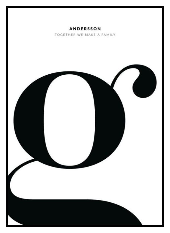 Letter G Personal Poster (50x70 cm) - Poster Store