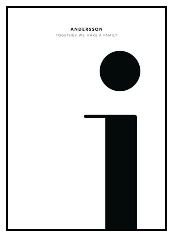 Bokstav I Personlig Poster (50x70 cm) - Poster Store