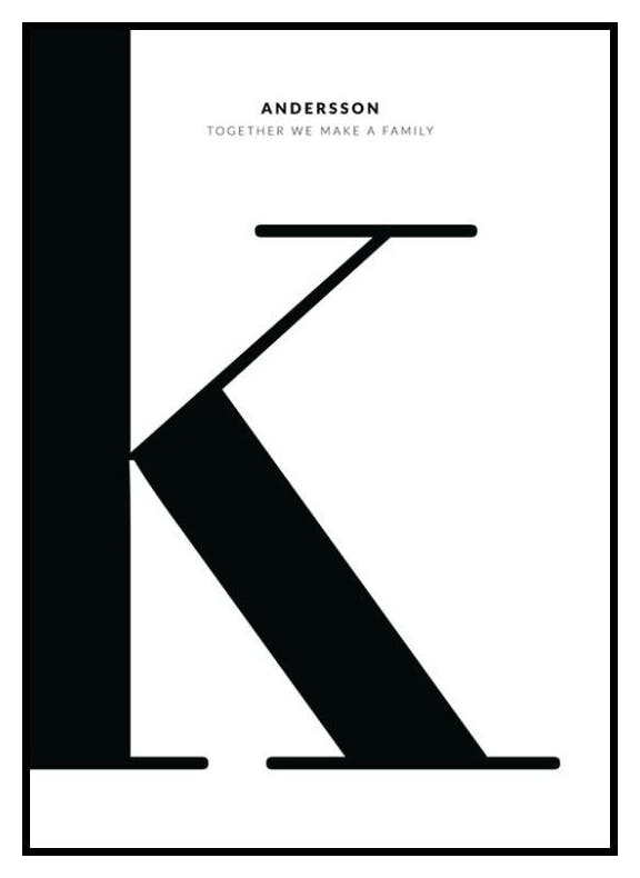 Letter K Personal Poster (50x70 cm) - Poster Store