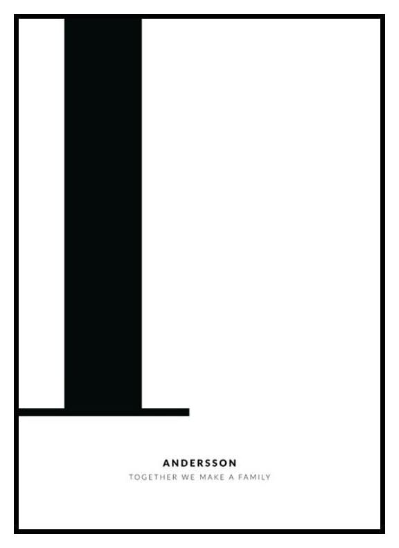Lettre L Poster Personnalisé (30x40 cm) - Poster Store