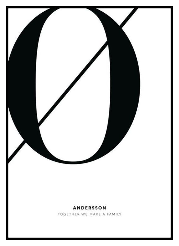„Ø” betű Személyre Szabott Poszter (50x70 cm) - Poster Store