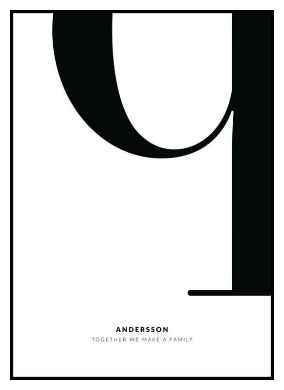 Lettera Q poster personalizzato (30x40 cm) - Poster Store
