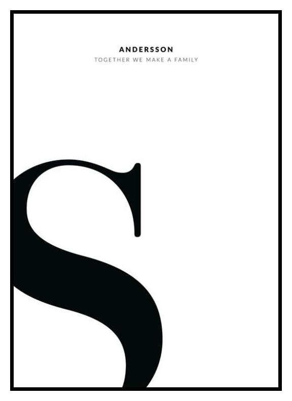Lettera S poster personalizzato (50x70 cm) - Poster Store