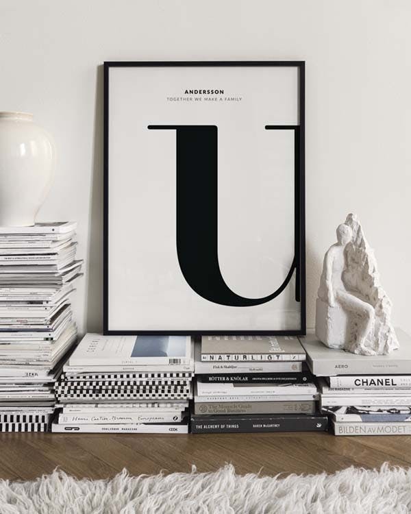 Letter U Personal Poster (30x40 cm) - Poster Store