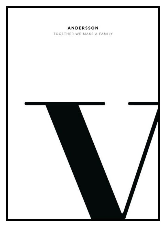 Prints Letter V Personal Poster (30x40 cm) - Poster Store