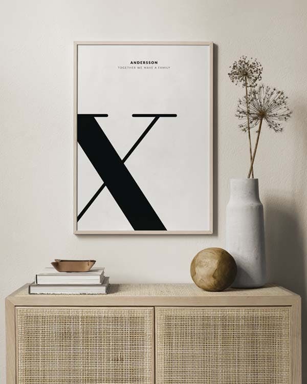 Letter X Personal Poster (30x40 cm) - Poster Store