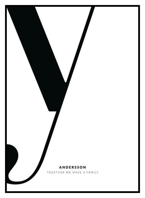 Bokstav Y Personlig Poster (30x40 cm) - Poster Store