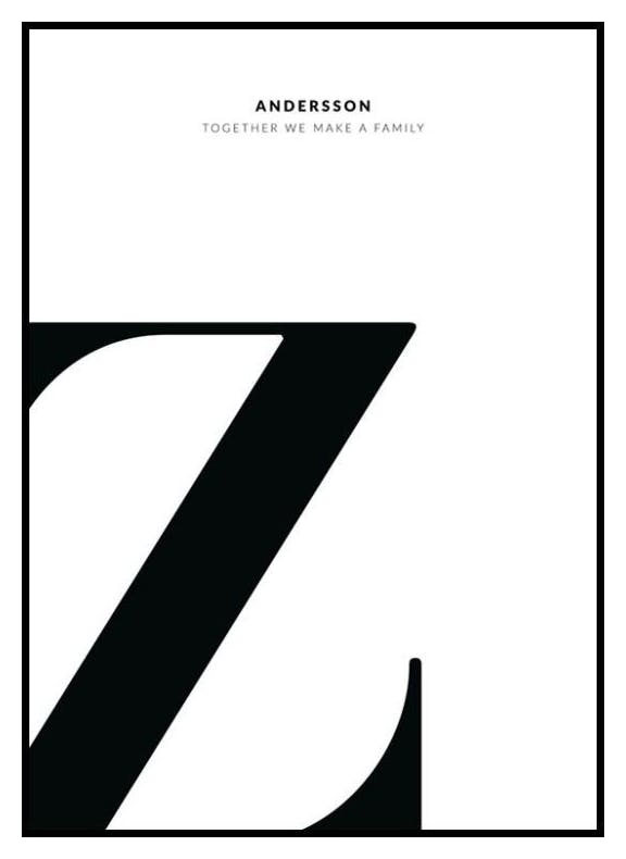Letter Z Personal Poster (30x40 cm) - Poster Store