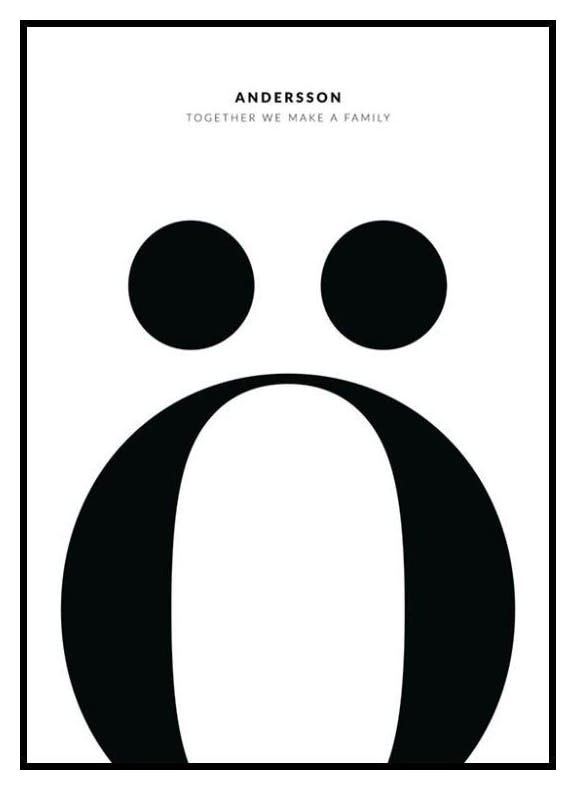 Bokstav Ö Personlig Poster (50x70 cm) - Poster Store