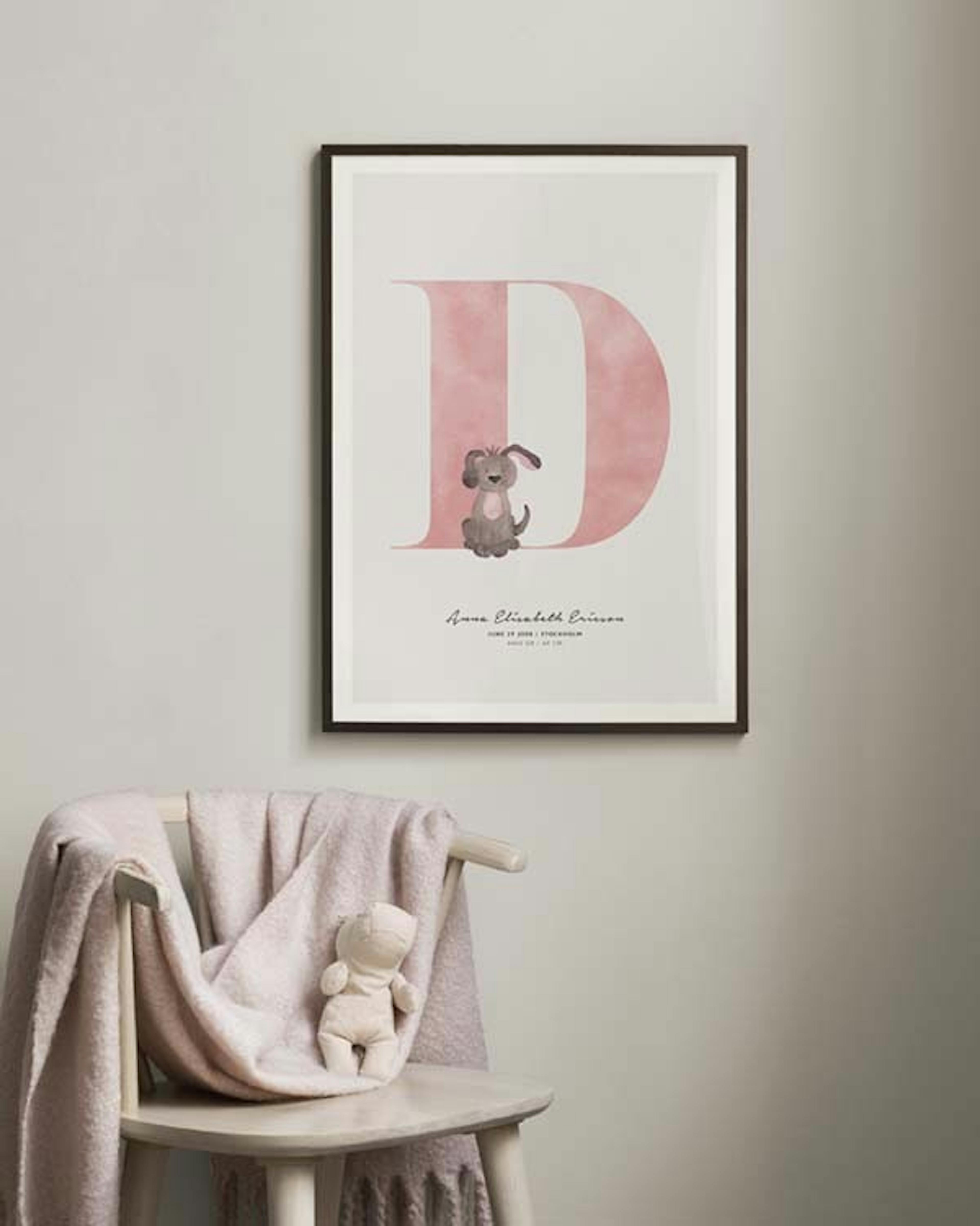 Lettera D per bambini poster personalizzato thumbnail