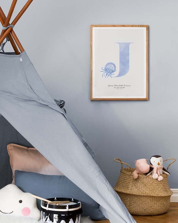 Kids Letter J Personal Poster (50x70 cm) - Poster Store
