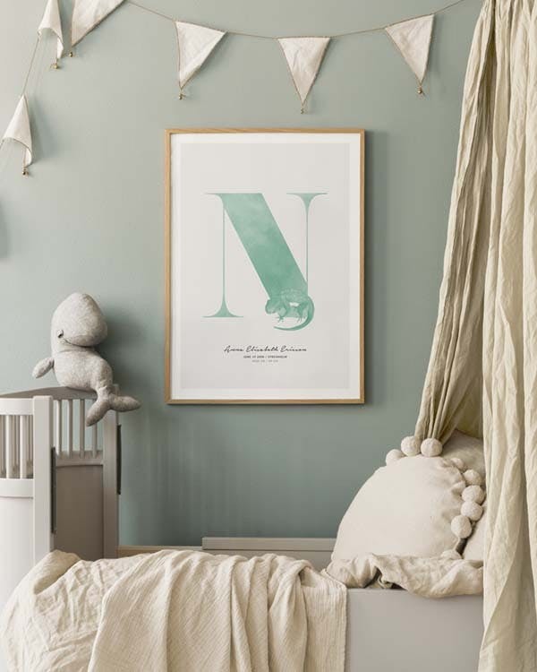 Kids Letter N Personal Poster (30x40 cm) - Poster Store