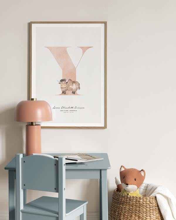 Kids Letter Y Personal Poster (50x70 cm) - Poster Store