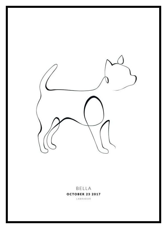 Mein Hund Chihuahua Personalisiert Poster (50x70 cm) - Poster Store