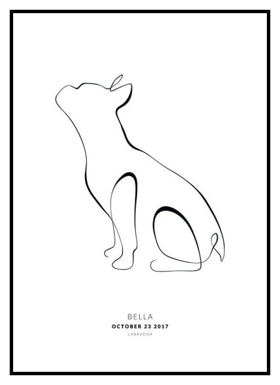 Mój pies Buldog francuski Plakat Personalizowany (50x70 cm) - Poster Store