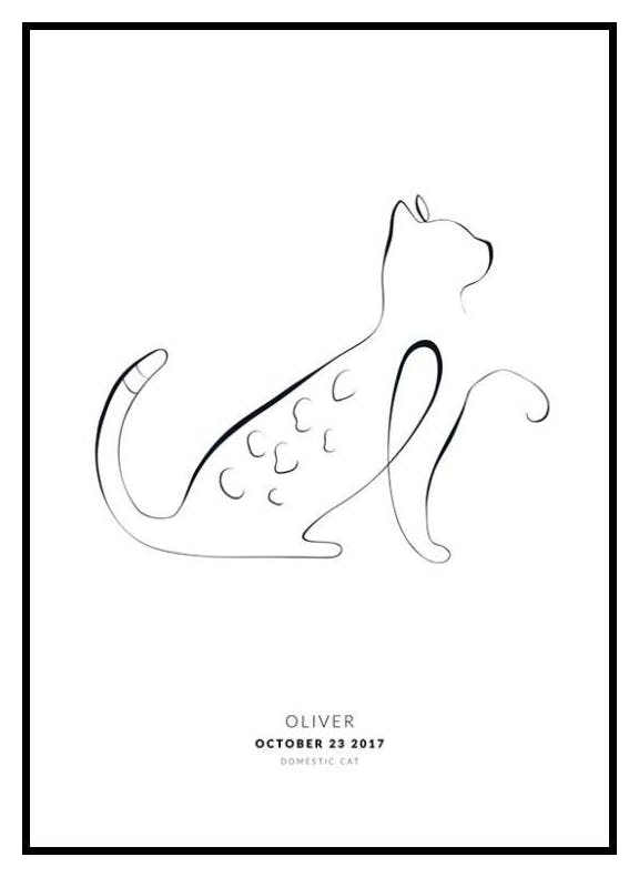 Min Katt Bengal Personlig Poster (50x70 cm) - Poster Store