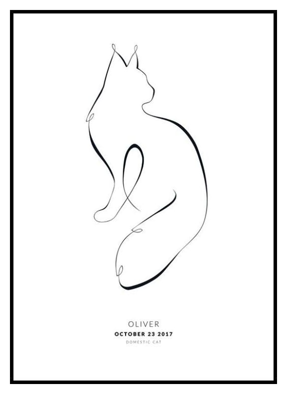 Mon Chat Maine Coon Poster Personnalisé (50x70 cm) - Poster Store