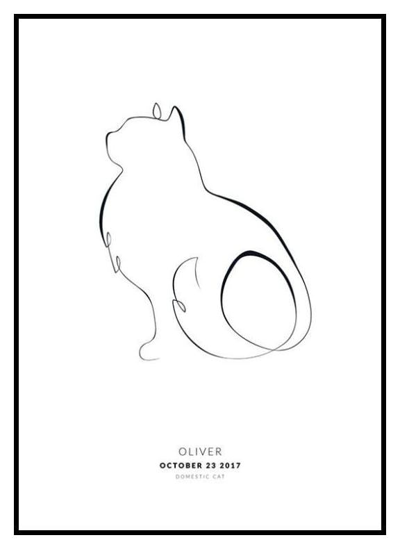 Mon Chat Chat des Forêts Norvégiennes Poster Personnalisé (30x40 cm) - Poster Store