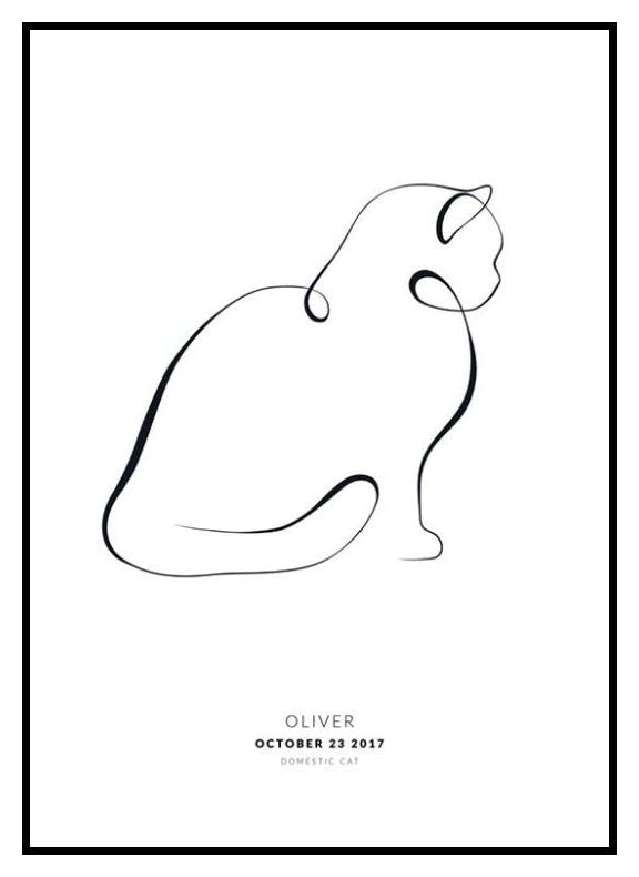 Mój Kot Brytyjski Krótkowłosy Plakat Personalizowany (50x70 cm) - Poster Store