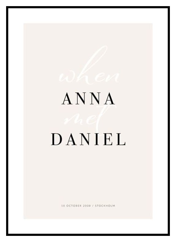 Quando si sono incontrati poster personalizzato (50x70 cm) - Poster Store