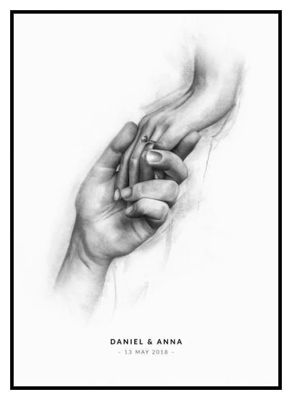Nimm meine Hand Personalisiert Poster (50x70 cm) - Poster Store