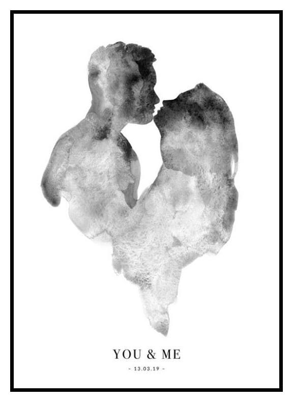 You & Me Personalisiert Poster (30x40 cm) - Poster Store