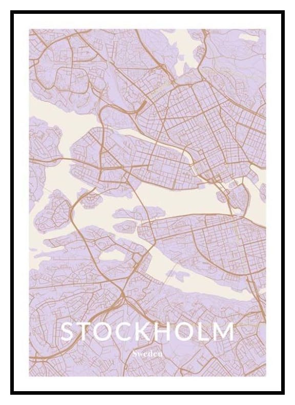 Lilac Map Personal Poster (30x40 cm) - Poster Store